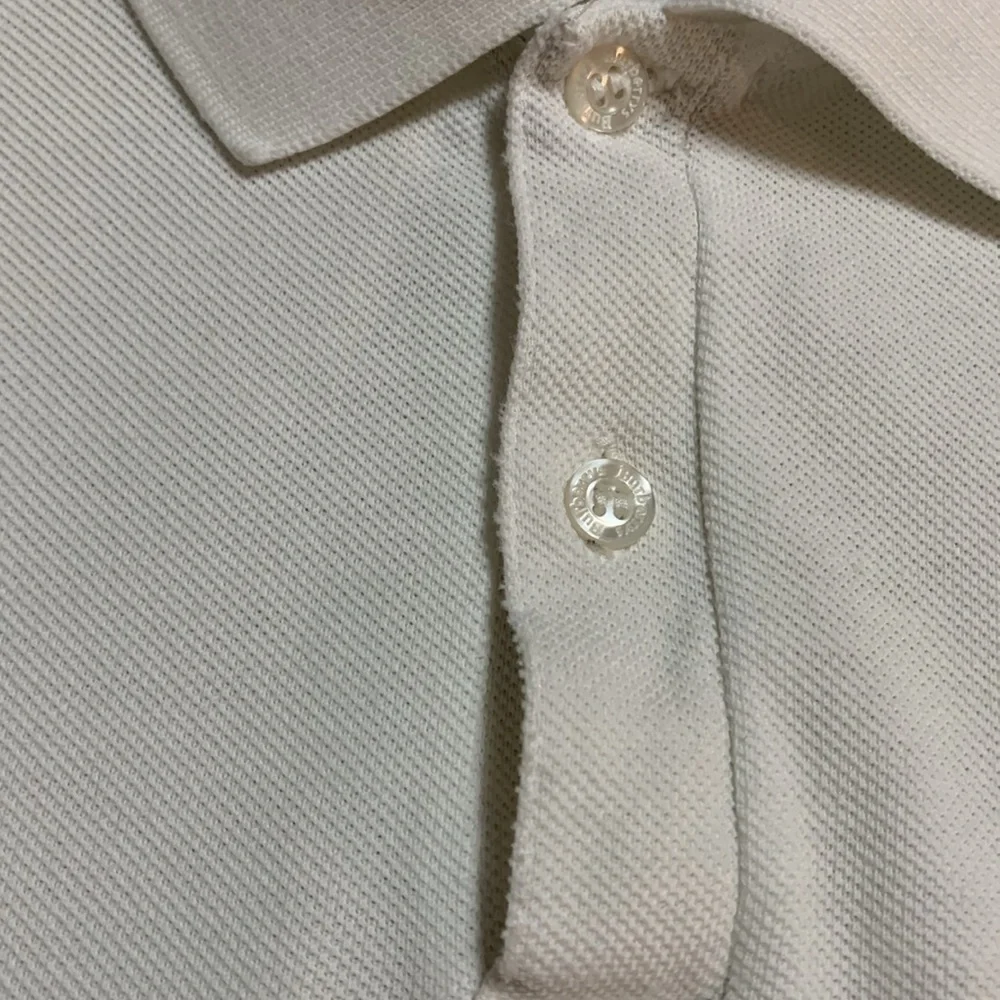 VTG Burberrys Men’s Crested White Polo Short Sleeve Shirt Classic Cotton XL